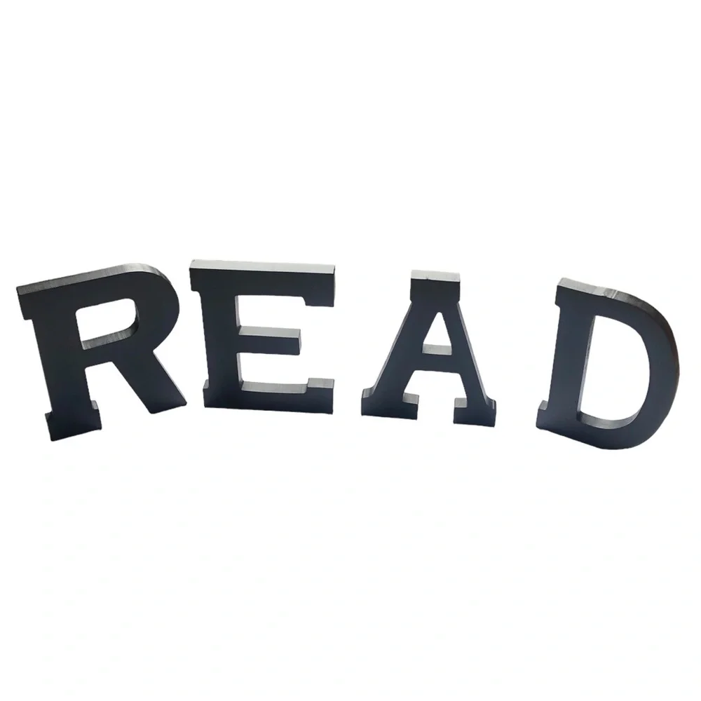 Artminds Black Wood Letters Spell READ for School or Home Decor 7 X 5.7